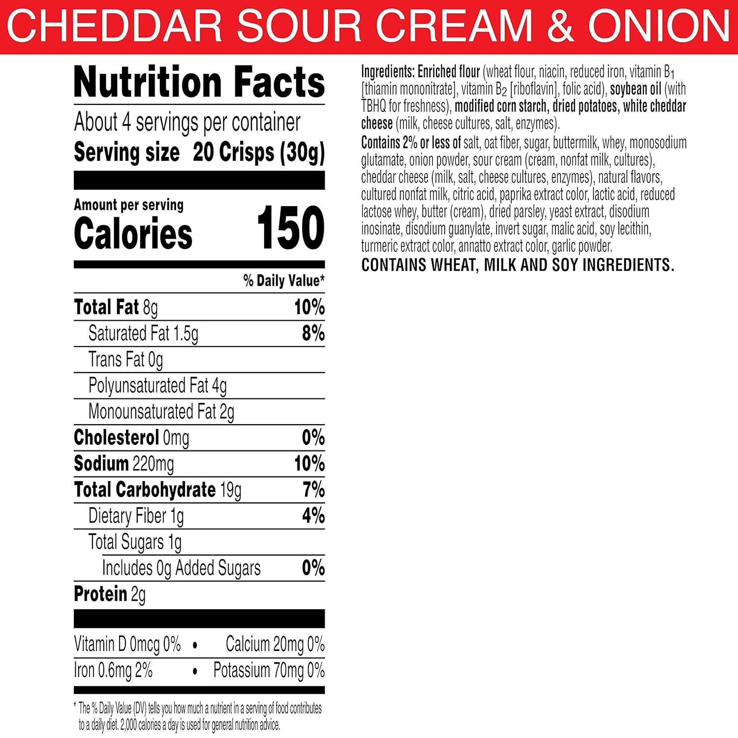 image:imageCheezIt Snapd Cheese Cracker Chips Thin Crisps Lunch Snacks Family Size Double Cheese 12oz Bag 1 BagCheddar Sour Cream and Onion