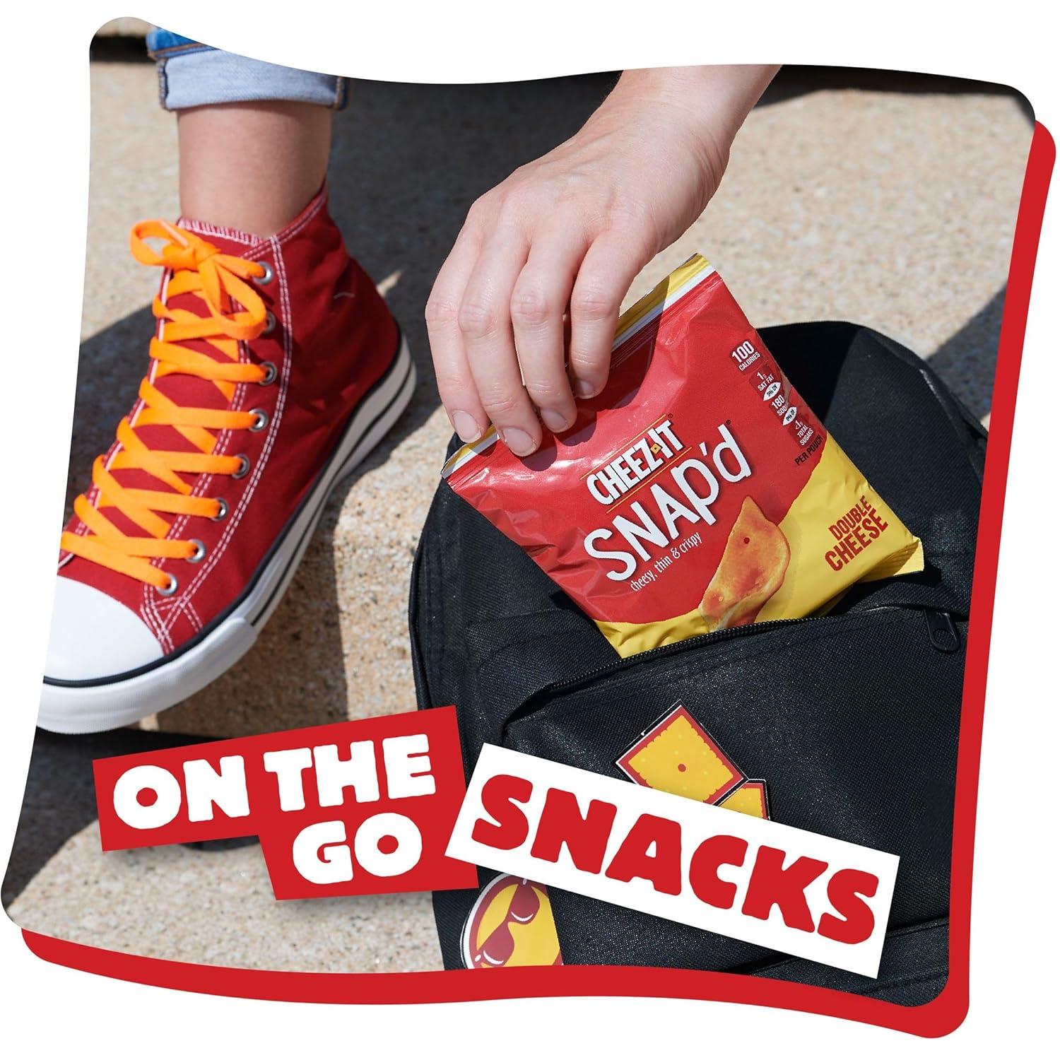image:imageCheezIt Snapd Cheese Cracker Chips Thin Crisps Lunch Snacks Family Size Double Cheese 12oz Bag 1 BagDouble Cheese