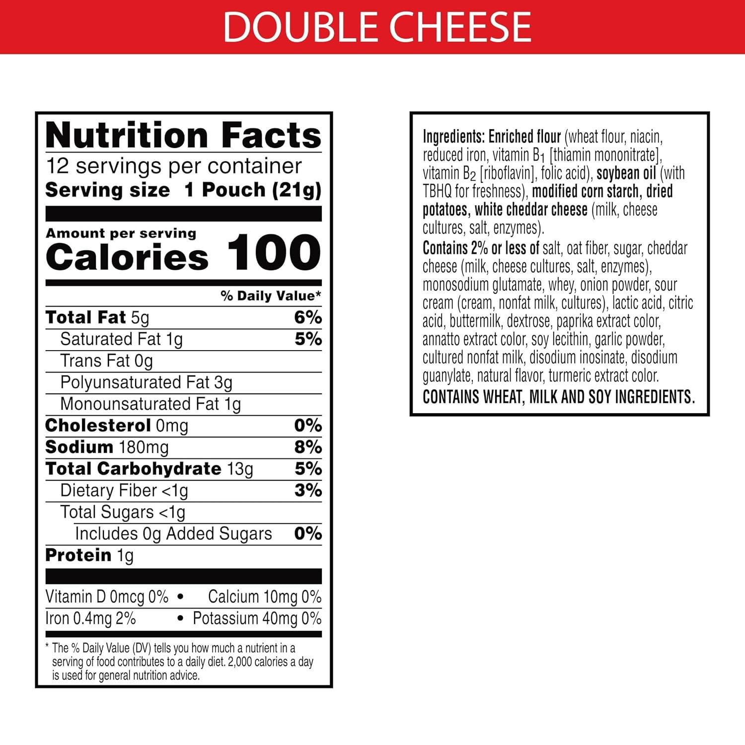 image:imageCheezIt Snapd Cheese Cracker Chips Thin Crisps Lunch Snacks Family Size Double Cheese 12oz Bag 1 BagDouble Cheese