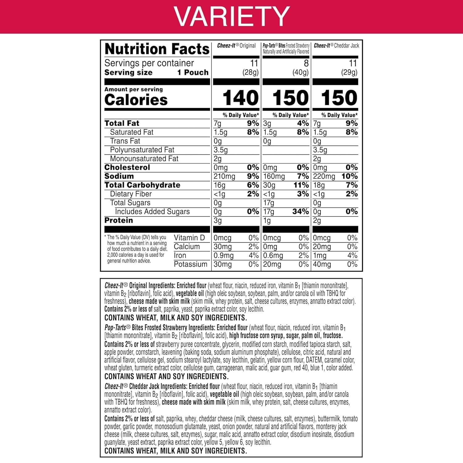 image:imageCheezIt amp PopTarts Snacks Grab N Go Any Time Snacks Variety Pack 3342oz Box 30 Count