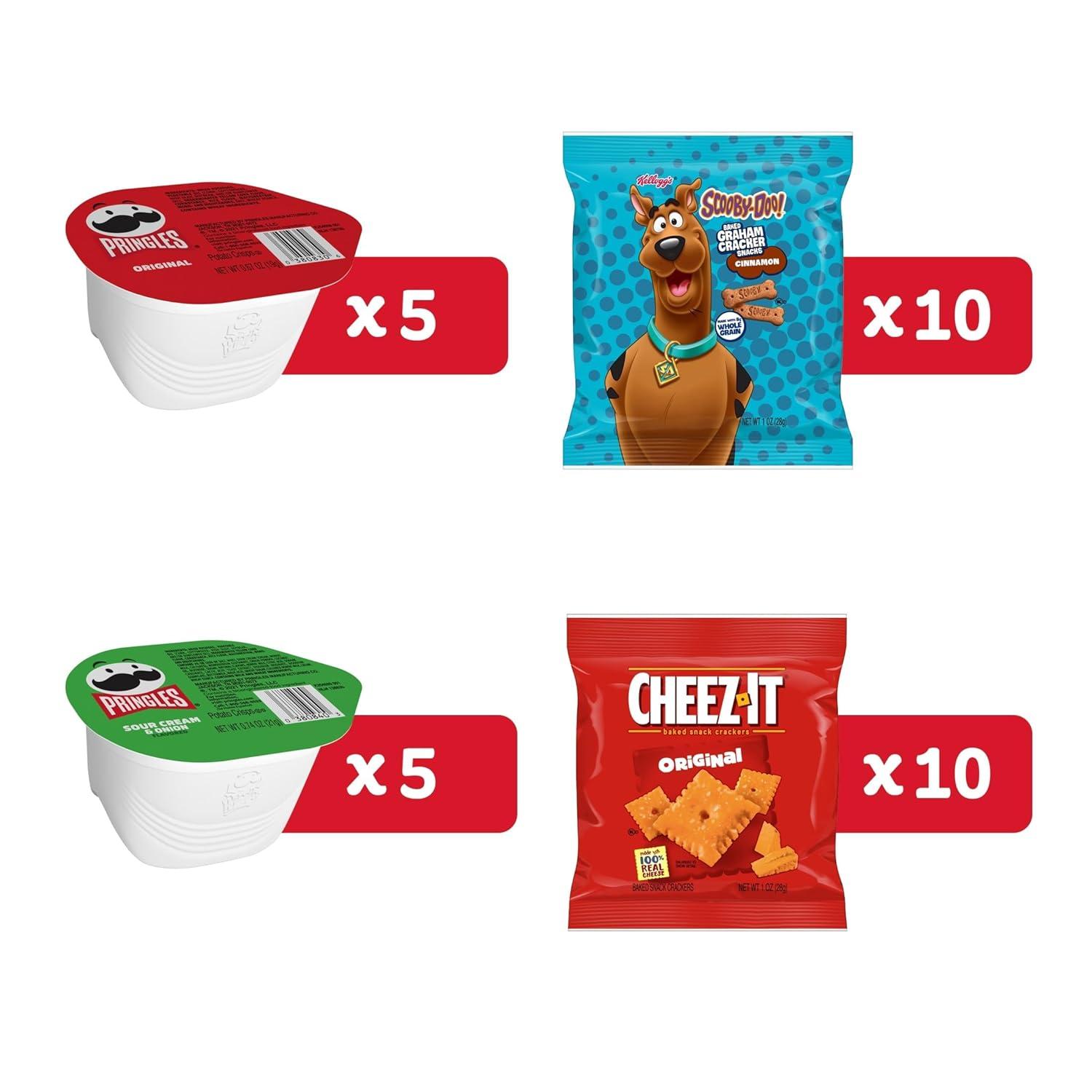 image:imageCheezIt and Pringles Snacks Grab and Go Variety Pack 1704oz Box 20 CountCheezIt Pringles Scooby Cinnamon