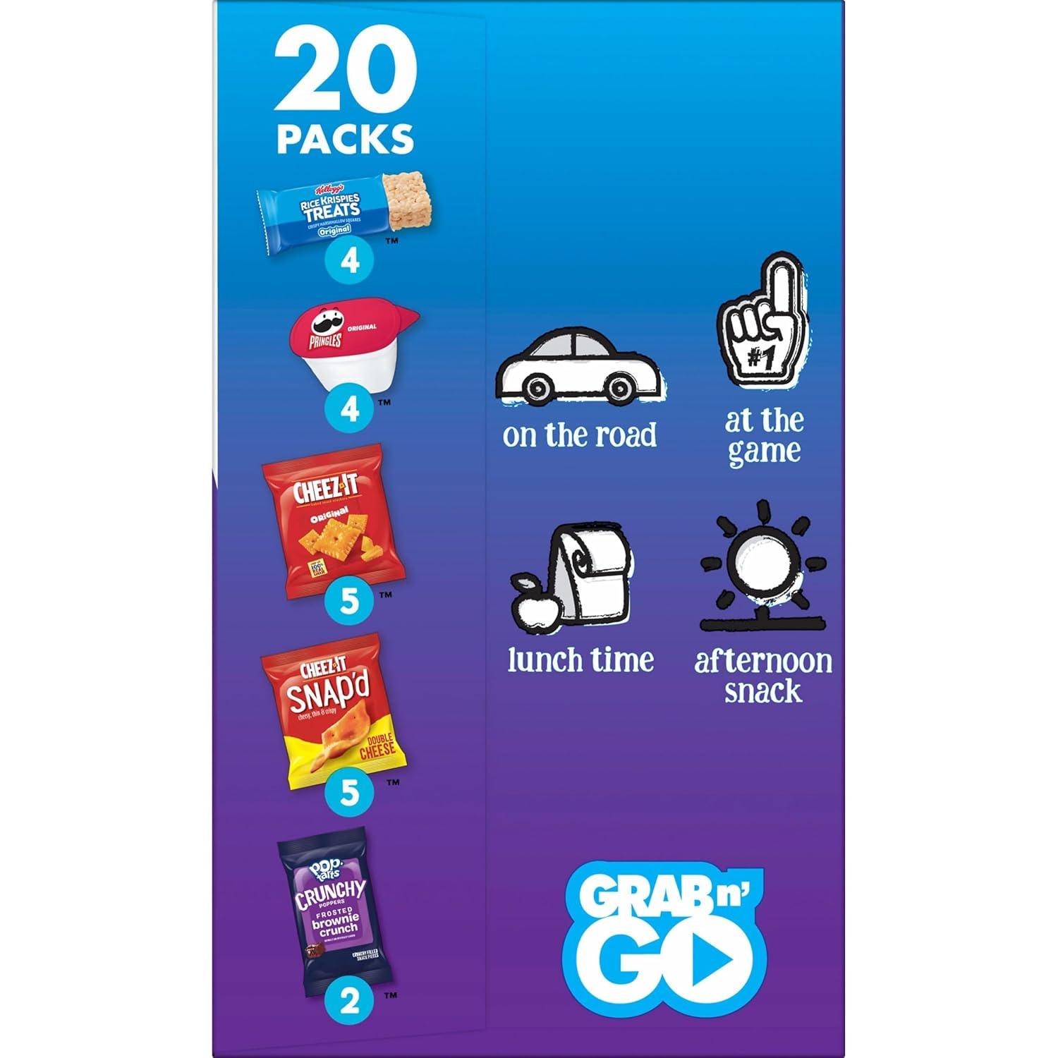 image:imageCheezIt and Pringles Snacks Grab and Go Variety Pack 1704oz Box 20 CountVariety Pack