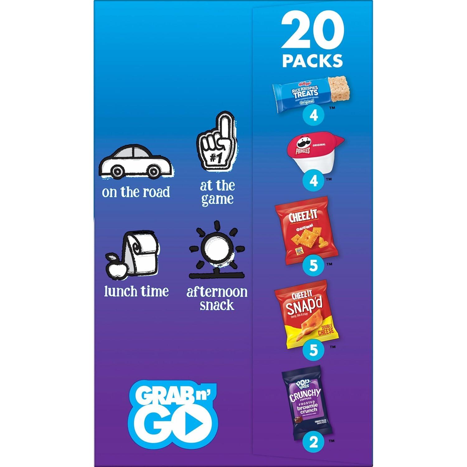 image:imageCheezIt and Pringles Snacks Grab and Go Variety Pack 1704oz Box 20 CountVariety Pack