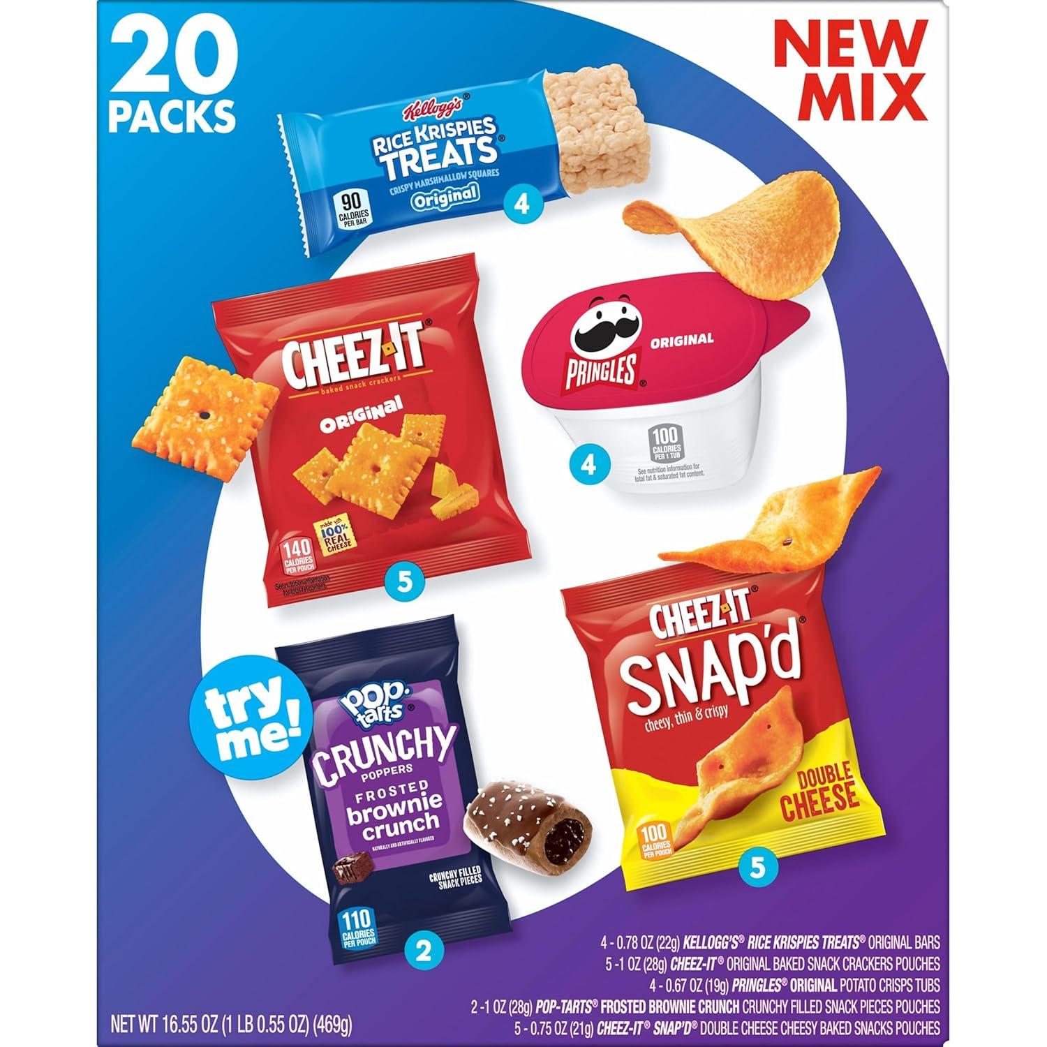 image:imageCheezIt and Pringles Snacks Grab and Go Variety Pack 1704oz Box 20 CountVariety Pack