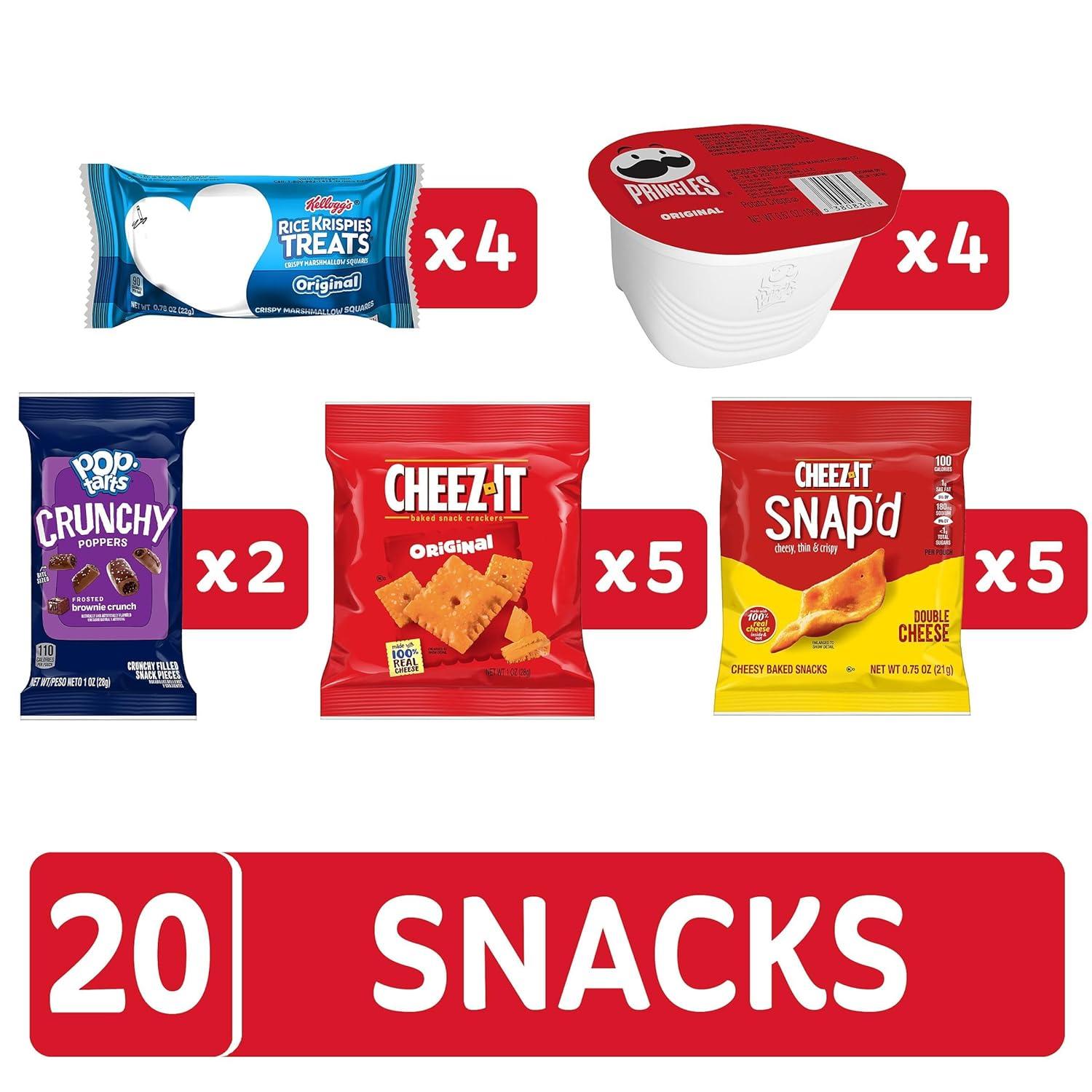 image:imageCheezIt and Pringles Snacks Grab and Go Variety Pack 1704oz Box 20 CountVariety Pack