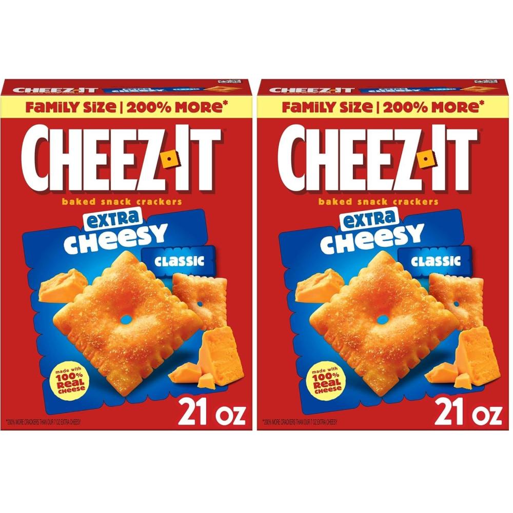 image:imageCheezIt Cheese Crackers Baked Snack Crackers Lunch Snacks Grab n Go Extra Cheesy 675lb Case 36 Pouches21 Ounce Pack of 2