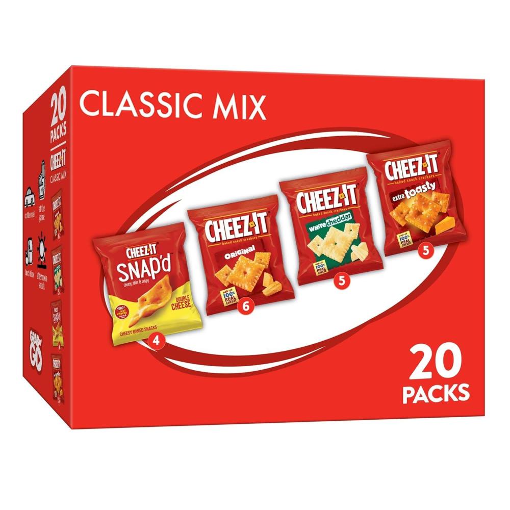 image:imageCheezIt Cheese Crackers Baked Snack Crackers Lunch Snacks Grab n Go Variety Pack 191oz Box 20 Packs