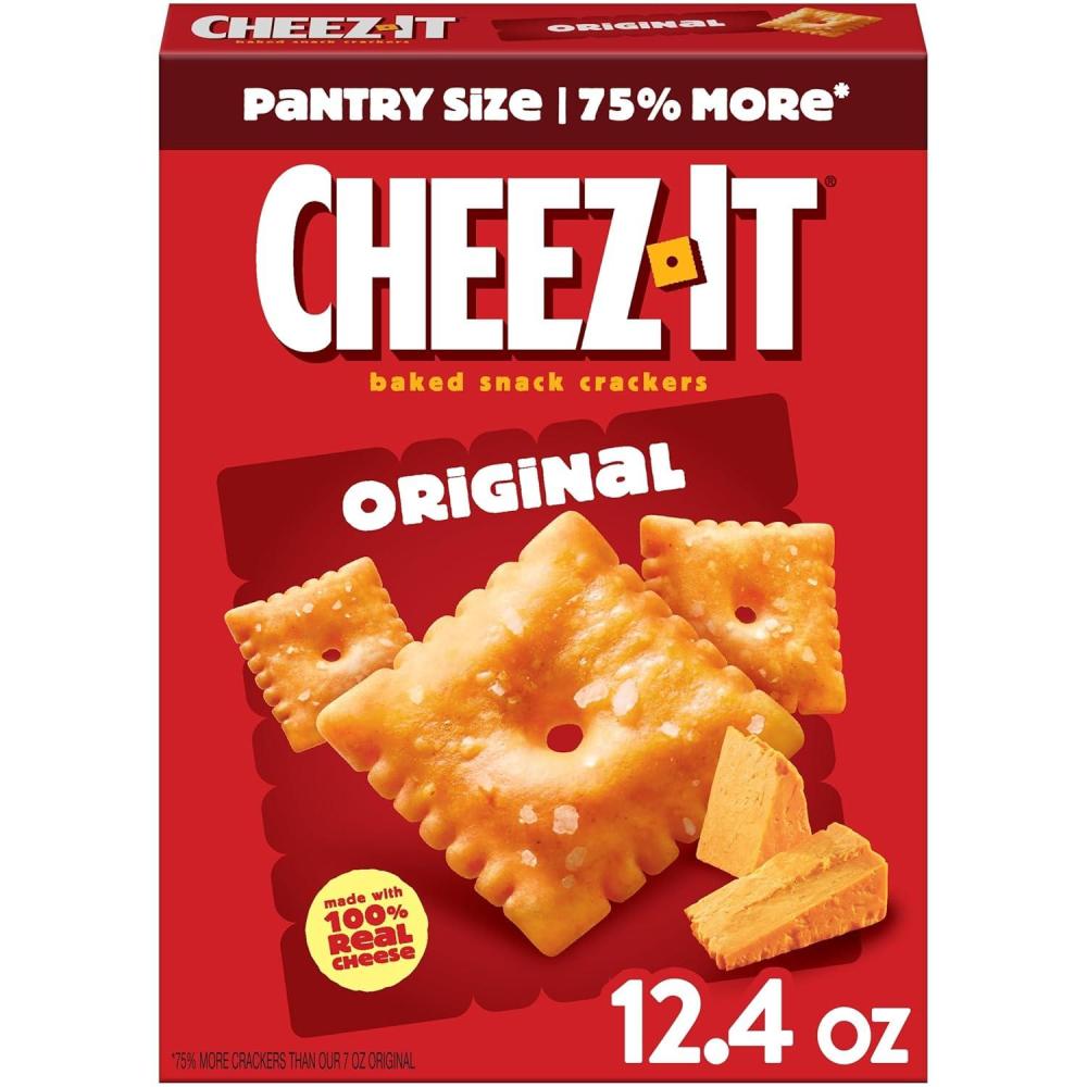 image:imageCheezIt Cheese Crackers Baked Snack Crackers Lunch Snacks Original 124oz Box 1 Box124 Ounce Pack of 1