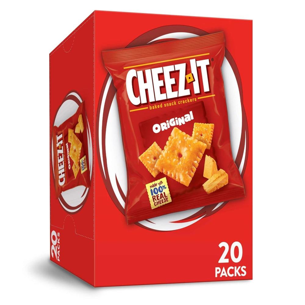 image:imageCheezIt Cheese Crackers Baked Snack Crackers Lunch Snacks Original 20oz Box 20 Packs