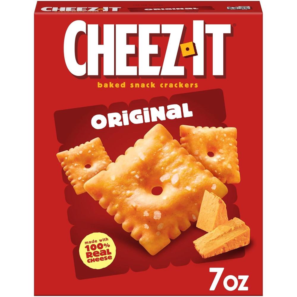 image:imageCheezIt Cheese Crackers Baked Snack Crackers Lunch Snacks Original 7oz Box 1 Box