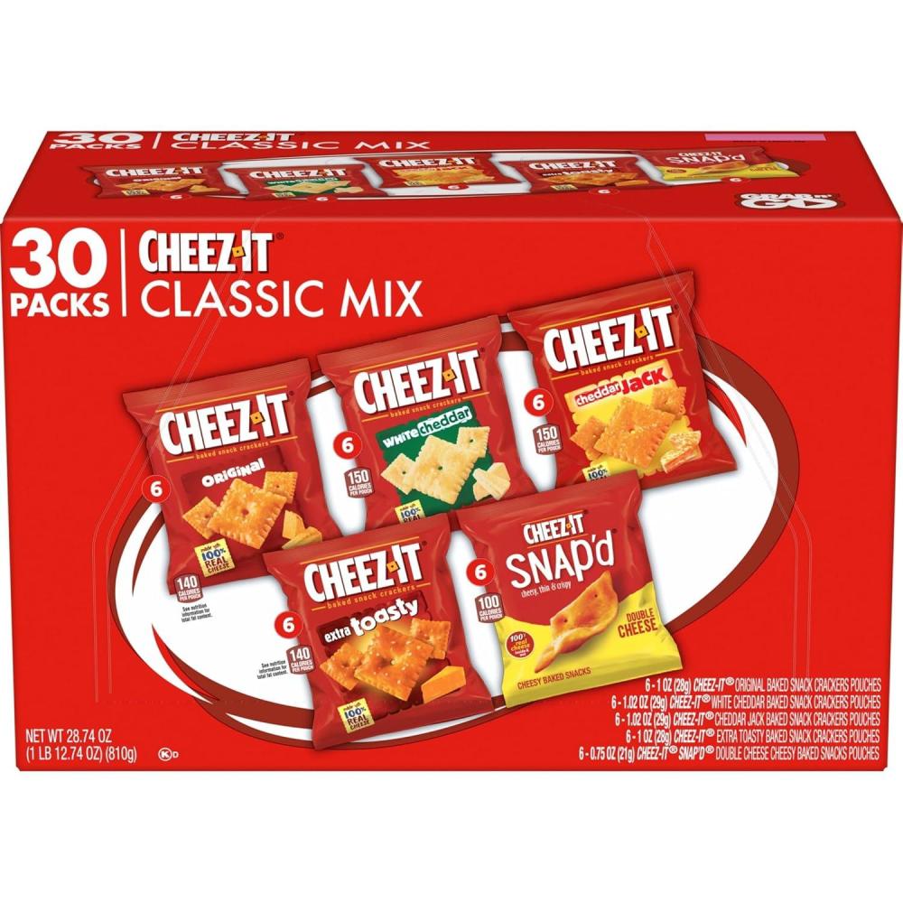 image:imageCheezIt Cheese Crackers Baked Snack Crackers Lunch Snacks Variety Pack 121oz Box 12 PacksVariety Pack