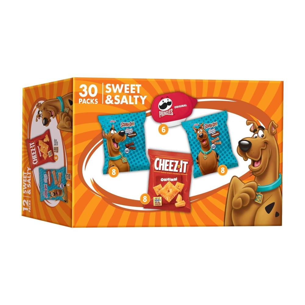 image:imageCheezIt Pringles amp ScoobyDoo Sweet and Salty Snacks Variety Pack 28oz Box 30 CountCheezIt Pringles Scooby Snacks