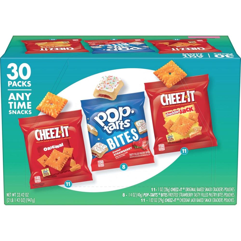 image:imageCheezIt amp PopTarts Snacks Grab N Go Any Time Snacks Variety Pack 3342oz Box 30 Count