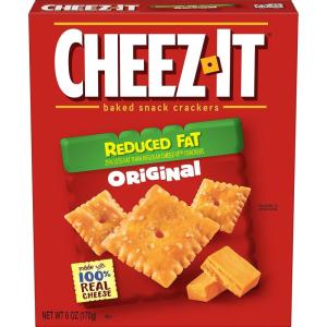 Cheez-It Cheese Crackers, Baked Snack Crackers, Lunch Snacks, Family Size, Reduced Fat Original, 19oz Box (1 Box)(Reduce Fat Original)