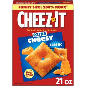 Cheez-It Cheese Crackers, Baked Snack Crackers, Lunch Snacks, Grab n’ Go, Extra Cheesy, 6.75lb Case (36 Pouches)(21 Ounce (Pack of 1))