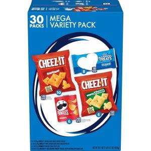 Cheez-It and Pringles Snacks, Grab and Go, Variety Pack, 17.04oz Box (20 Count)(Cheez-It  Pringles  Rice Krispies Treats)