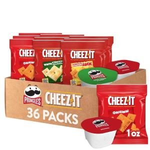 Pringles and Cheez-It Variety Pack, Lunch Snacks, Kids Snacks, Variety Pack (36 Count)(Pringles & Cheez-It Variety)