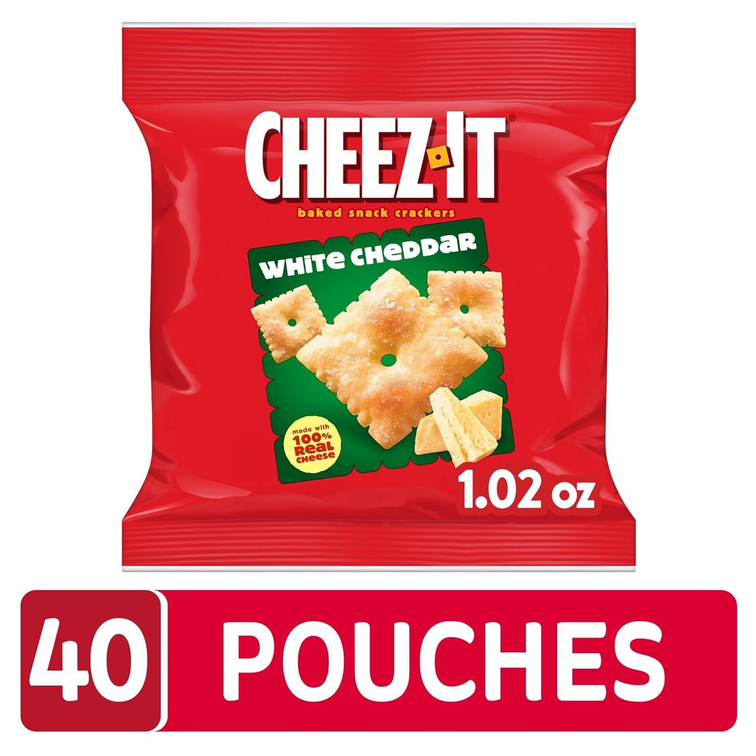 image:imageCheezIt Cheese Crackers Baked Snack Crackers Lunch Snacks White Cheddar 40 Packs40 count