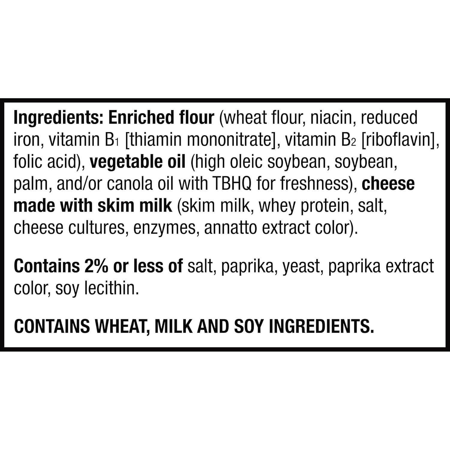 image:imageCheezIt Cheese Crackers Baked Snack Crackers Made with Whole Grain Original 175 PouchesCheddar Cheese