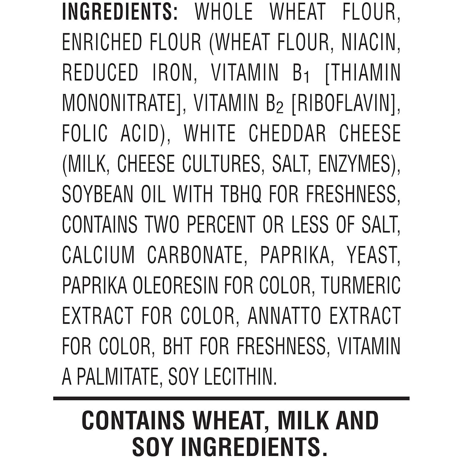 image:imageCheezIt Cheese Crackers Baked Snack Crackers Made with Whole Grain Original 175 PouchesWhole Grain
