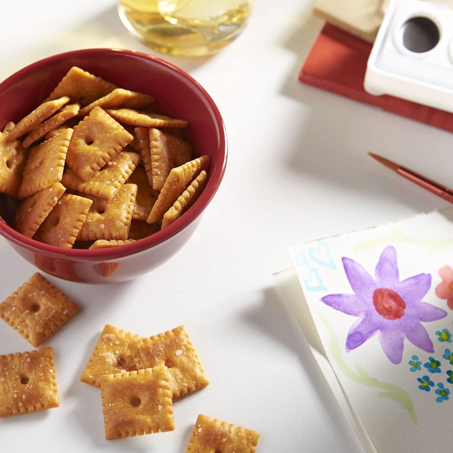 image:imageCheezIt Cheese Crackers Baked Snack Crackers Made with Whole Grain Original 175 PouchesWhole Grain