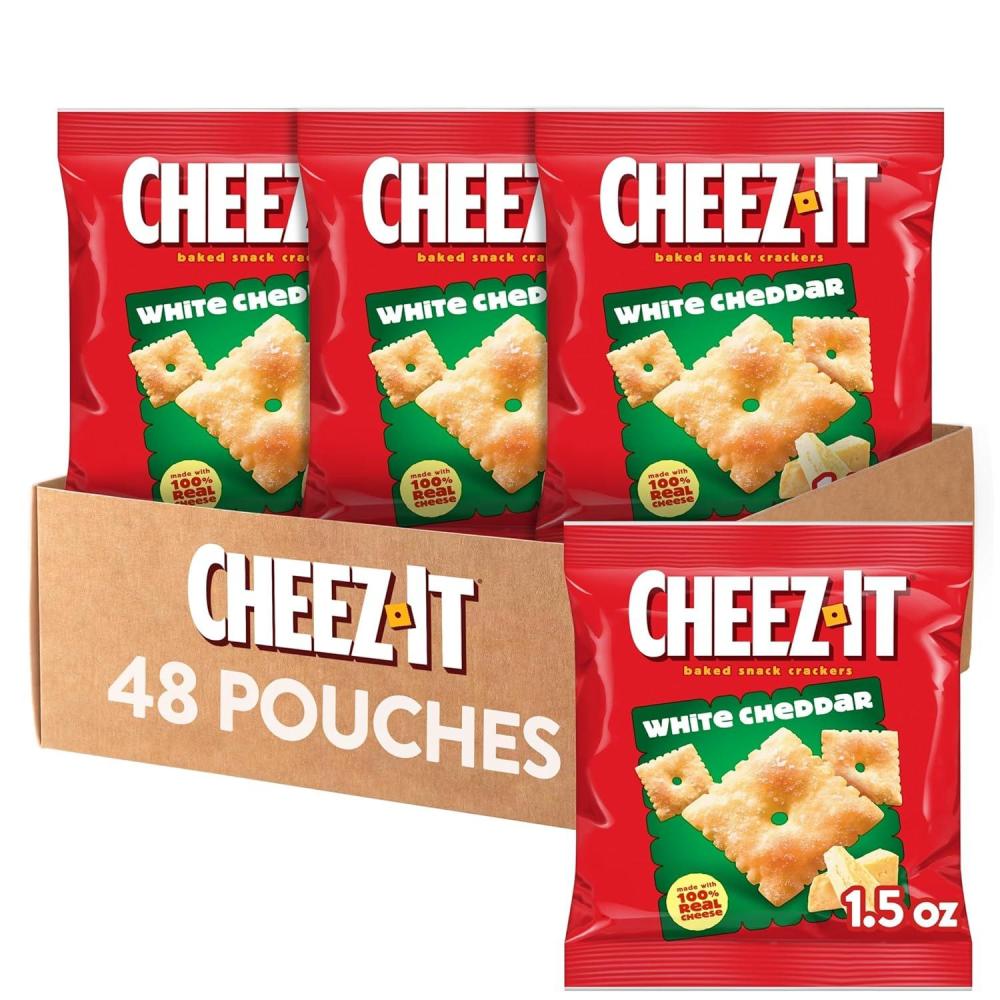 image:imageCheezIt Cheese Crackers Baked Snack Crackers Lunch Snacks White Cheddar 40 Packs48 count