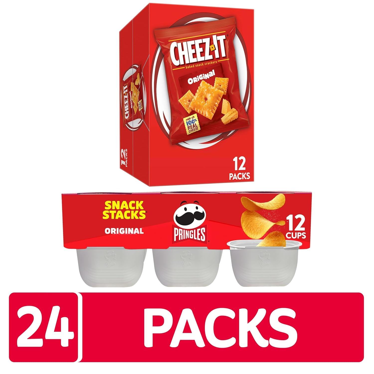 image:imageCheezIt Variety Pack Lunch Snacks Kids Snacks Original Flavors 24 PacksPringles CheezIt Variety