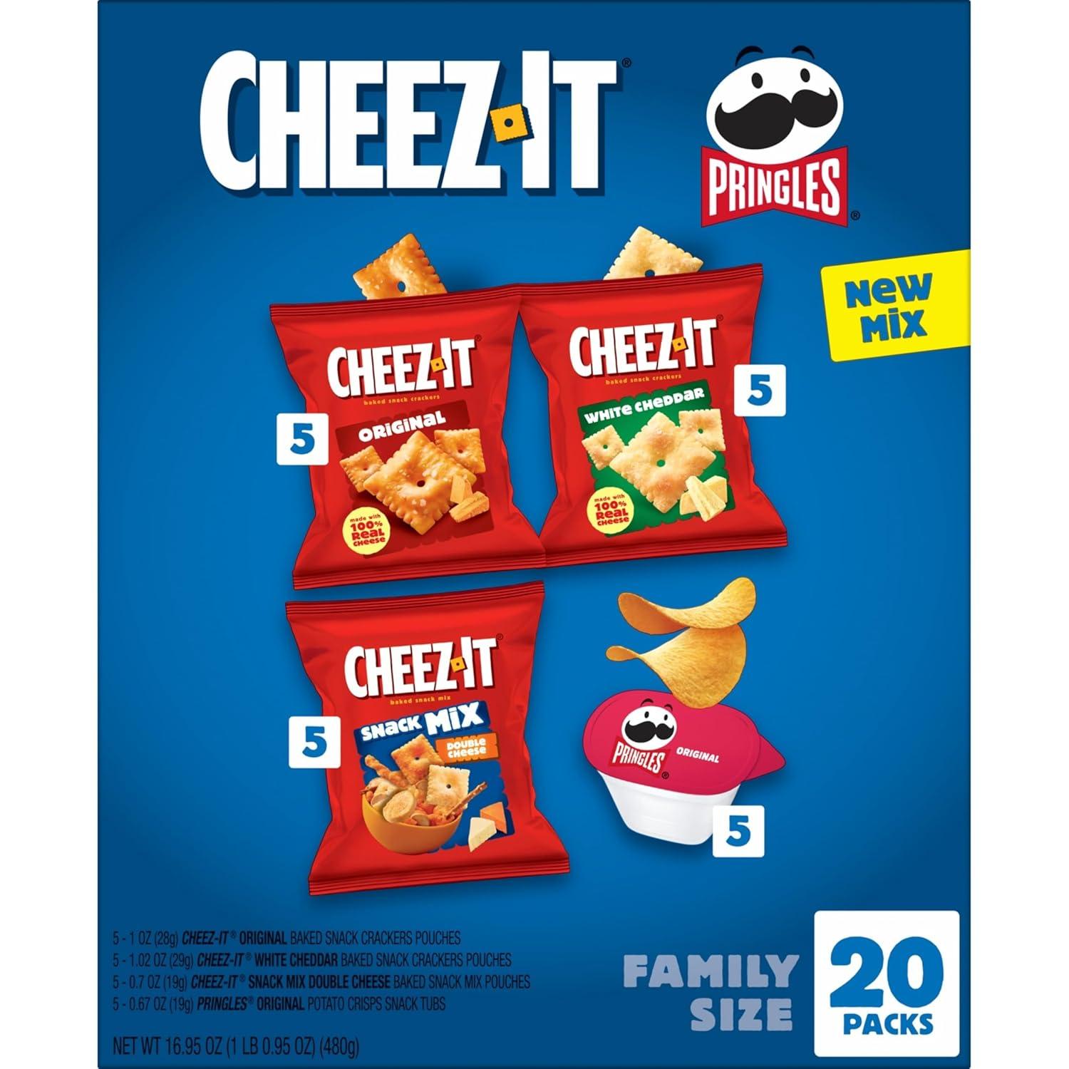 image:imageGripz Mini Baked Snack Crackers Sweet and Salty Snacks Variety Pack 11oz Box 12 PouchesVariety Pack