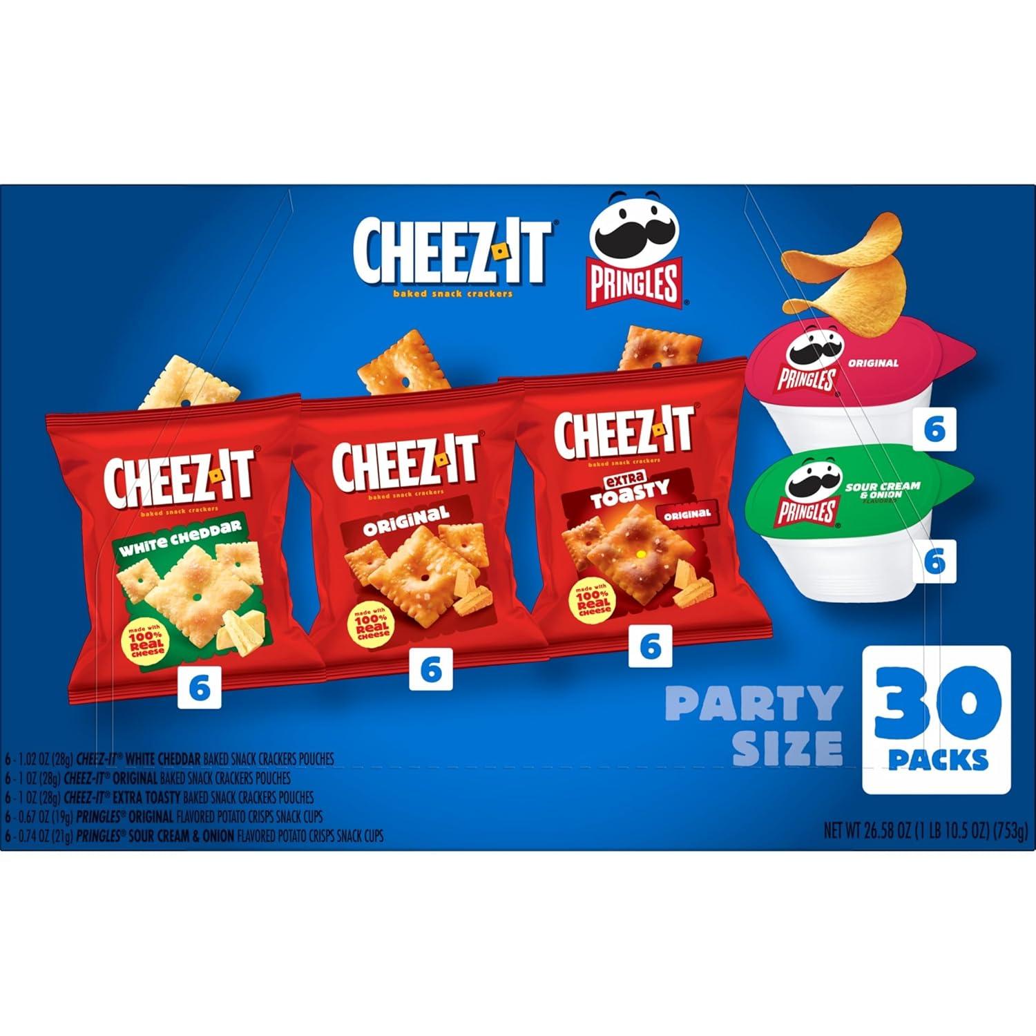 image:imageGripz Mini Baked Snack Crackers Sweet and Salty Snacks Variety Pack 11oz Box 12 PouchesVariety Pack