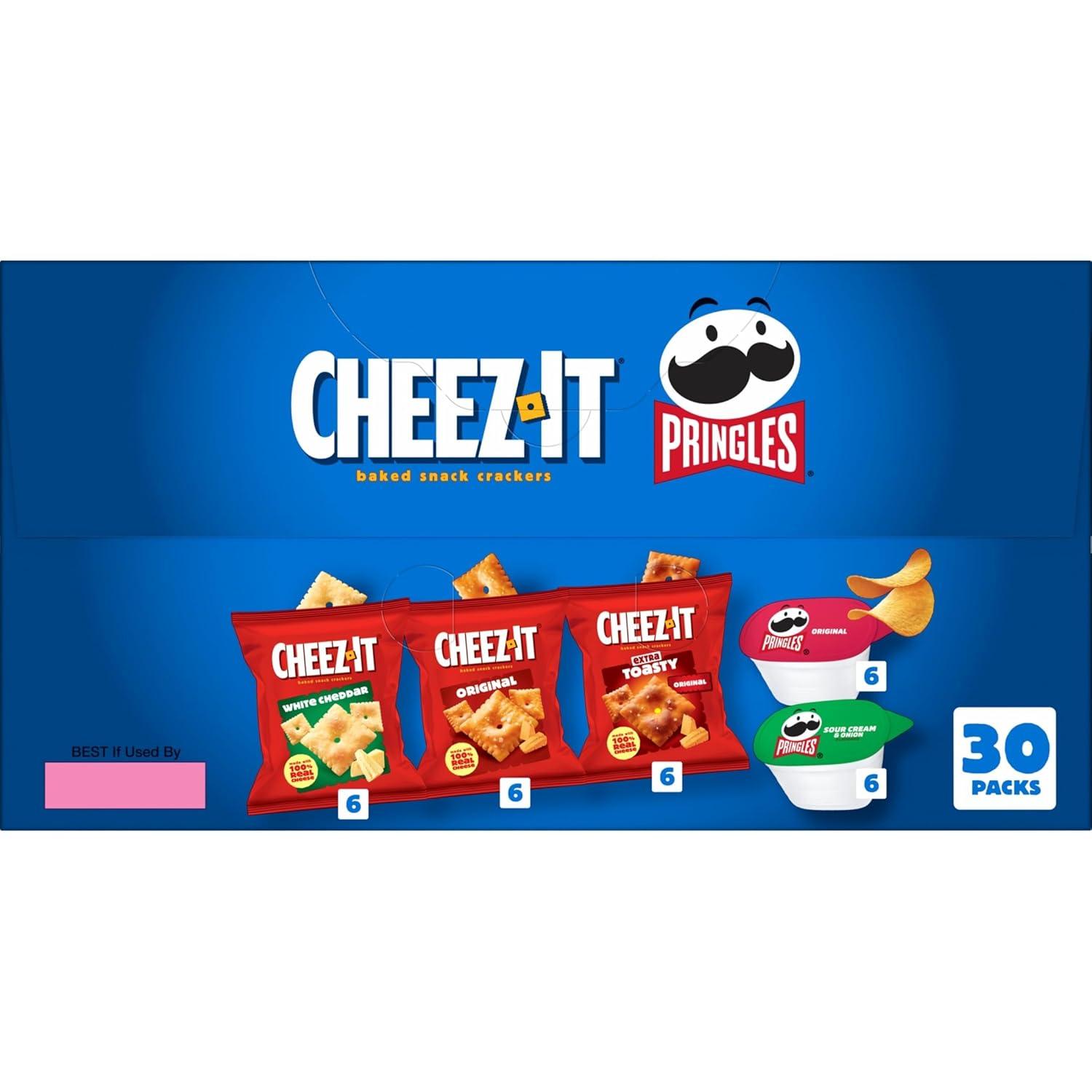 image:imageGripz Mini Baked Snack Crackers Sweet and Salty Snacks Variety Pack 11oz Box 12 PouchesVariety Pack