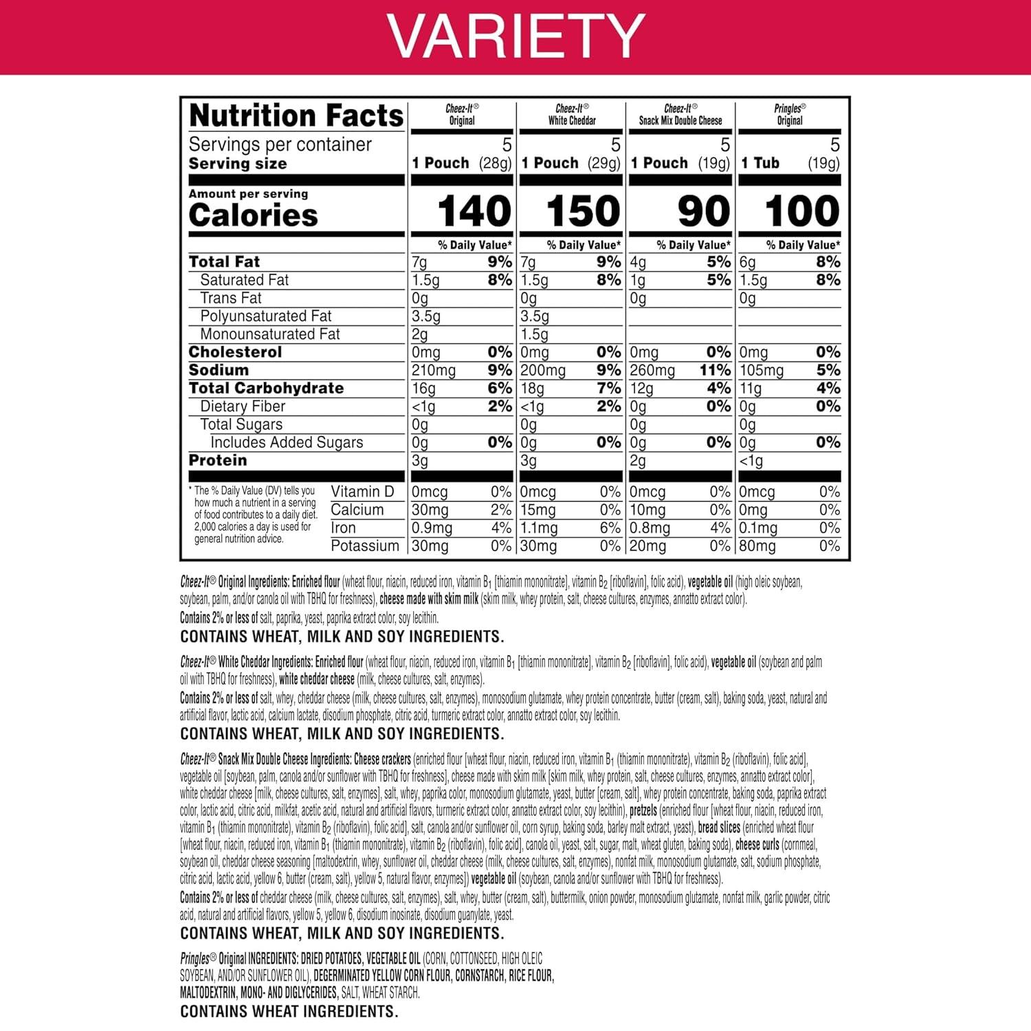 image:imageGripz Mini Baked Snack Crackers Sweet and Salty Snacks Variety Pack 11oz Box 12 PouchesVariety Pack