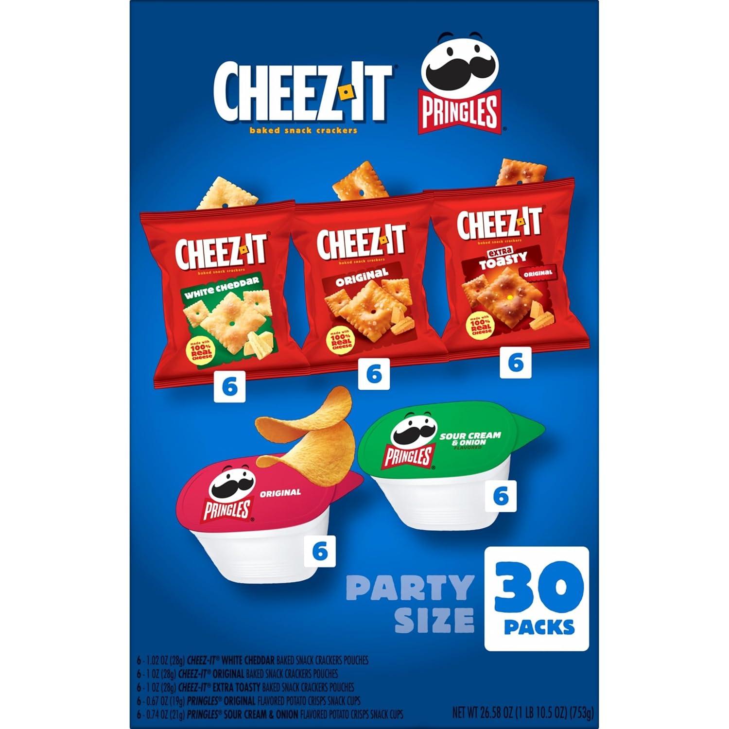 image:imageGripz Mini Baked Snack Crackers Sweet and Salty Snacks Variety Pack 11oz Box 12 PouchesVariety Pack