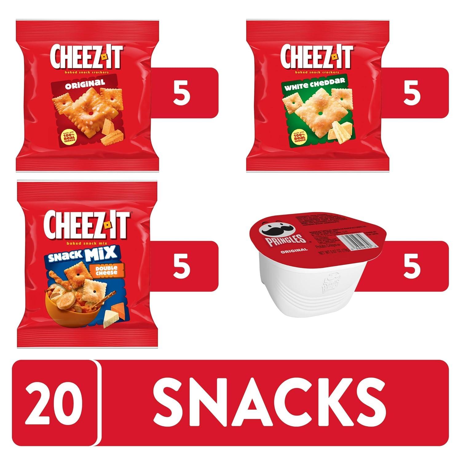 image:imageGripz Mini Baked Snack Crackers Sweet and Salty Snacks Variety Pack 11oz Box 12 PouchesVariety Pack