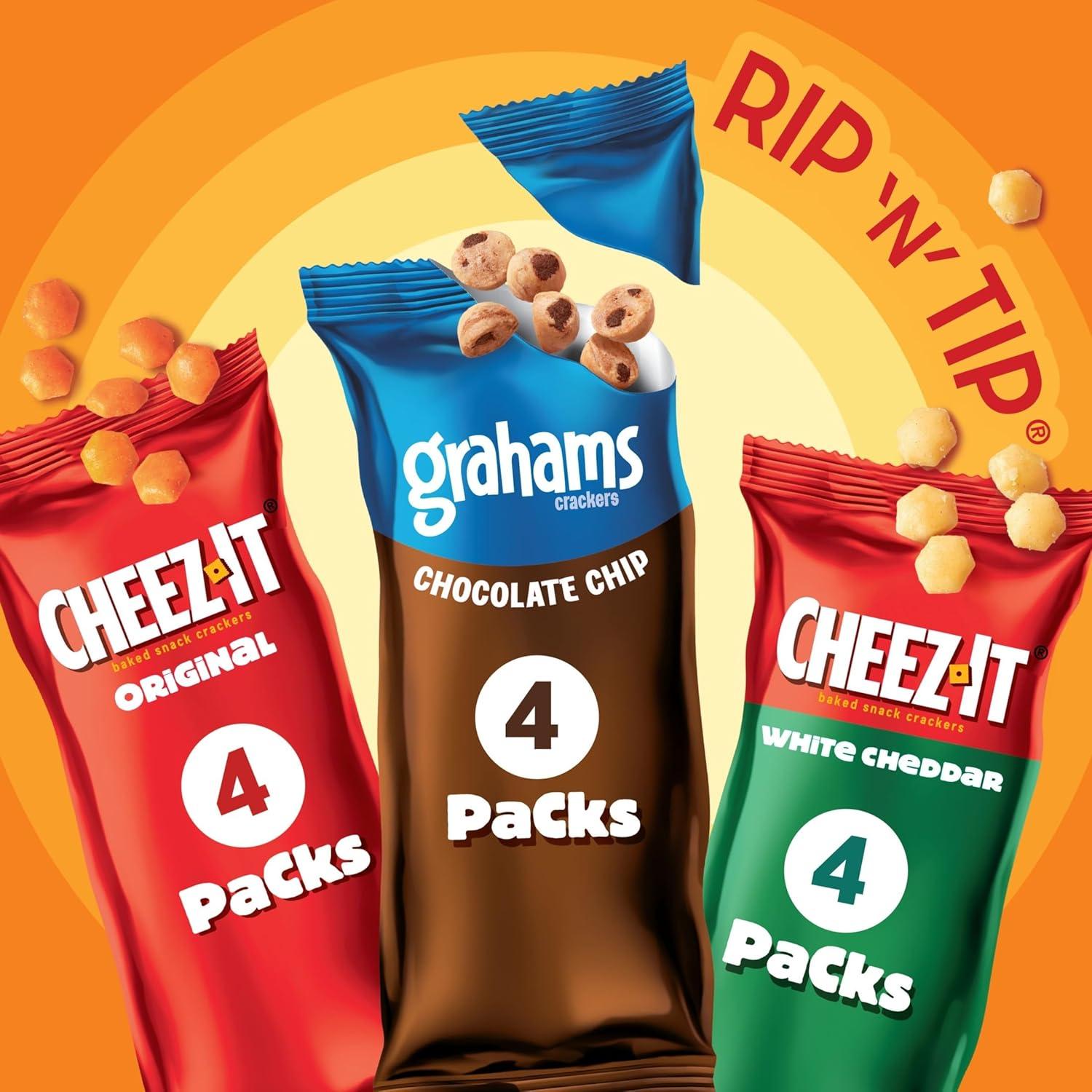 image:imageGripz Mini Baked Snack Crackers Sweet and Salty Snacks Variety Pack 11oz Box 12 PouchesVariety Pack