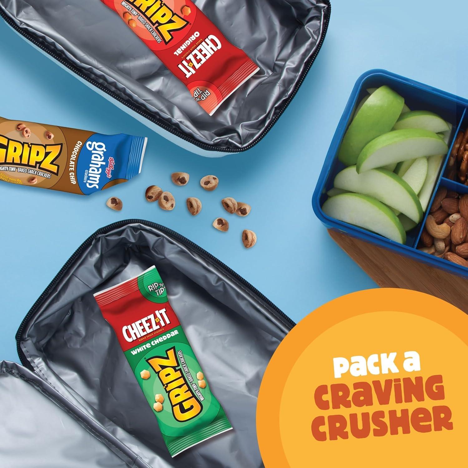 image:imageGripz Mini Baked Snack Crackers Sweet and Salty Snacks Variety Pack 11oz Box 12 PouchesVariety Pack