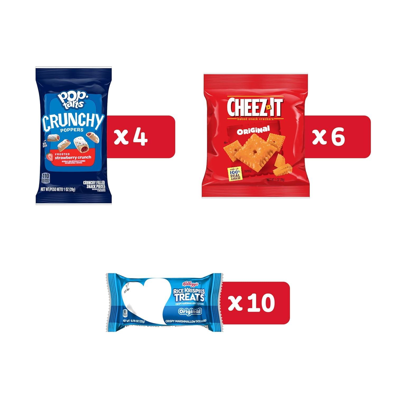 image:imageKelloggs CheezIt PopTarts amp Rice Krispies Treats AllDay Snacks Variety Pack 176oz Box 20 Count