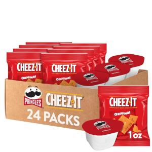 Cheez-It Variety Pack, Lunch Snacks, Kids Snacks, Original Flavors (24 Packs)(Pringles & Cheez-It Variety)