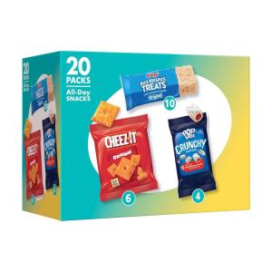 Kellogg’s Cheez-It, Pop-Tarts & Rice Krispies Treats All-Day Snacks Variety Pack, 17.6oz Box (20 Count)