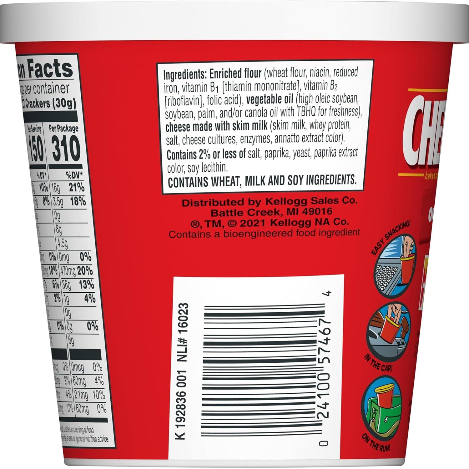 image:imageCheezIt Baked Snack Cheese Crackers in a Cup White Cheddar Single Serve 22 ozPack of 10Original