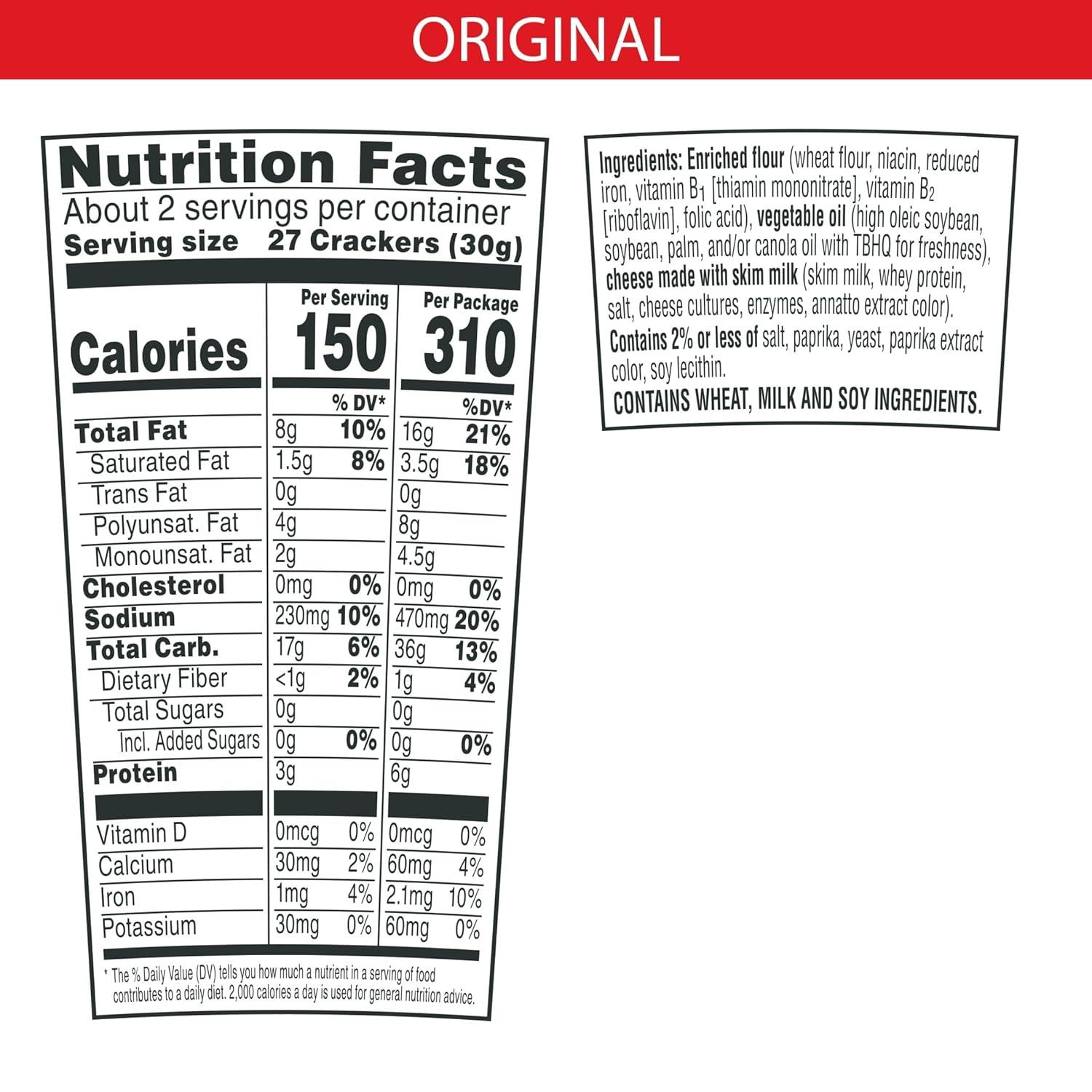 image:imageCheezIt Baked Snack Cheese Crackers in a Cup White Cheddar Single Serve 22 ozPack of 10Original