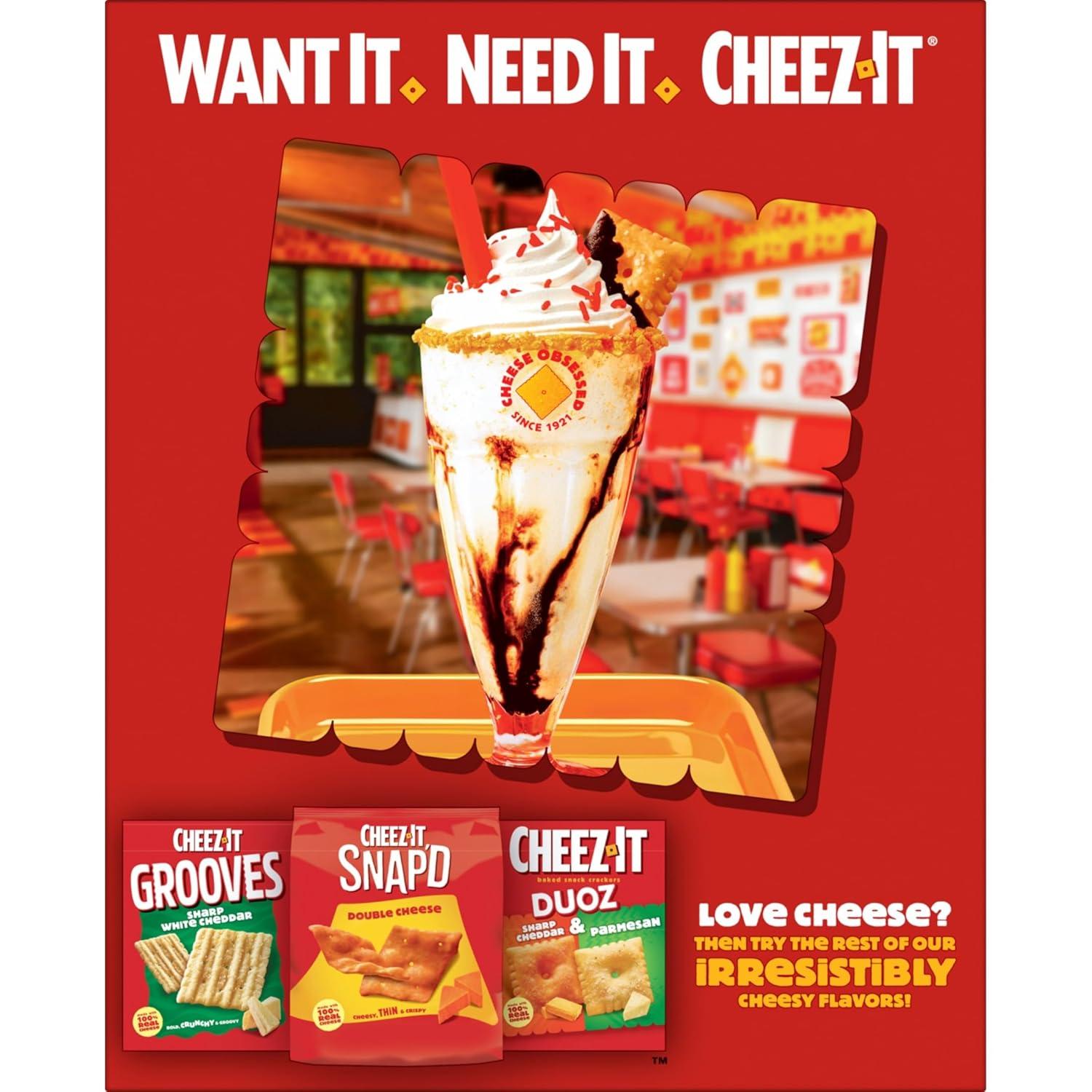 image:imageCheezIt Baked Snack Crackers Lunch Snacks Family Size Hot and Spicy 21oz Box 1 Box058 Ounce Pack of 12