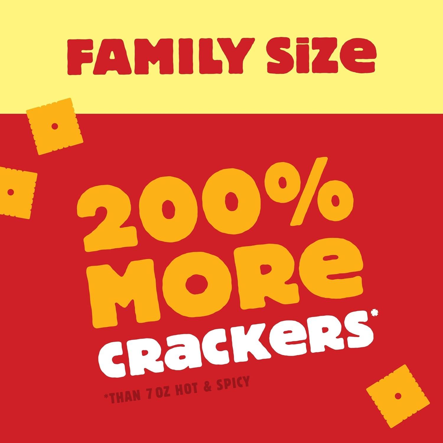 image:imageCheezIt Baked Snack Crackers Lunch Snacks Family Size Hot and Spicy 21oz Box 1 Box21 Ounce Pack of 1