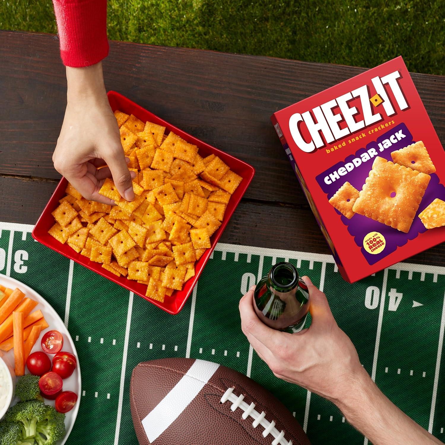 image:imageCheezIt Cheese Crackers Baked Snack Crackers Lunch Snacks Cheddar Jack 124oz Box 1 Box
