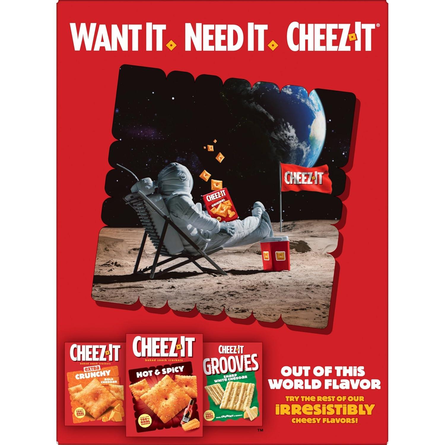 image:imageCheezIt Cheese Crackers Baked Snack Crackers Lunch Snacks Extra Cheesy 124oz Box 1 Box