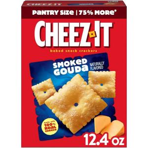 Cheez-It Baked Snack Crackers, Lunch Snacks, Smoked Gouda, 12.4oz Box (1 Box)