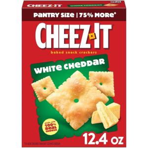 Cheez-It Cheese Crackers, Baked Snack Crackers, Lunch Snacks, White Cheddar, 12.4oz Box (1 Box)(WHITE CHEDDAR)
