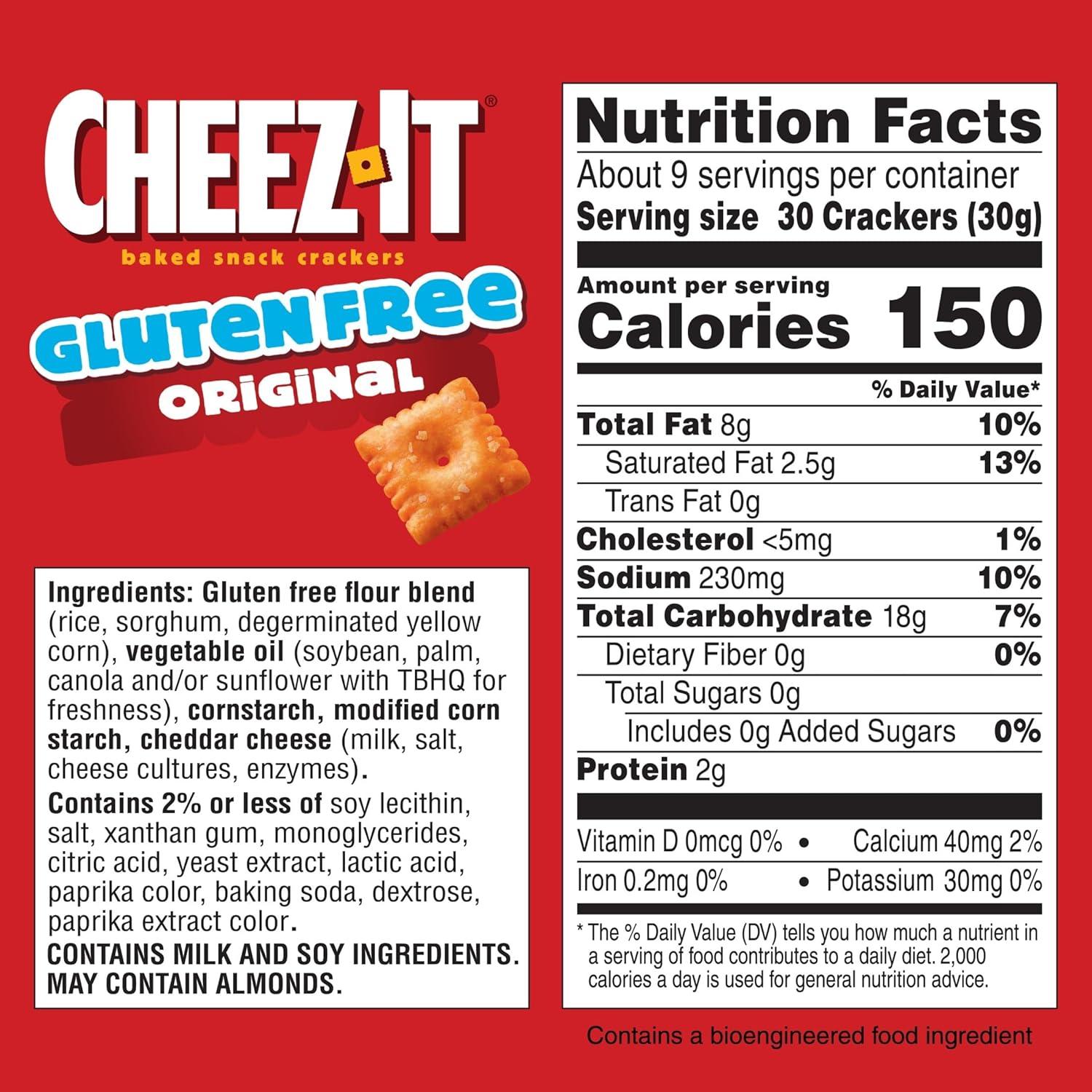 image:imageCheezIt Baked Snack Crackers Gluten Free Lunch Snacks Original 12 Boxes