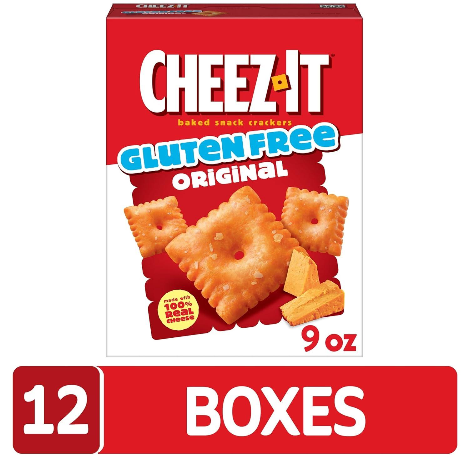 image:imageCheezIt Baked Snack Crackers Gluten Free Lunch Snacks Original 12 Boxes