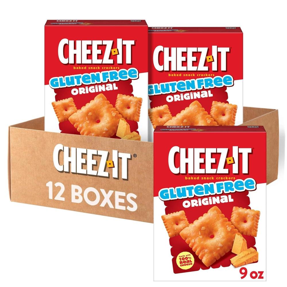 image:imageCheezIt Baked Snack Crackers Gluten Free Lunch Snacks Original 12 Boxes