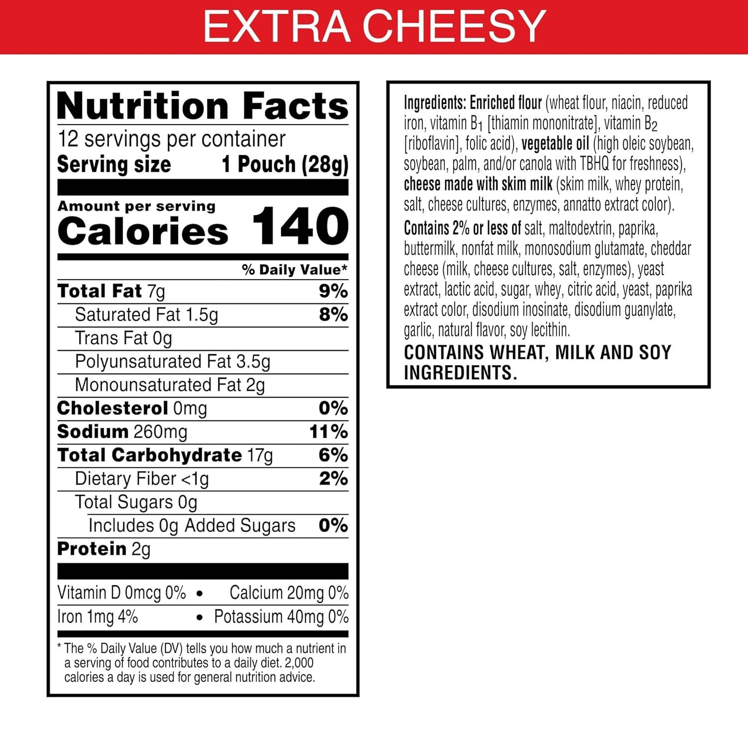 image:imageCheezIt Baked Snack Crackers Lunch Snacks Extra Cheesy 12oz Box 12 Packs